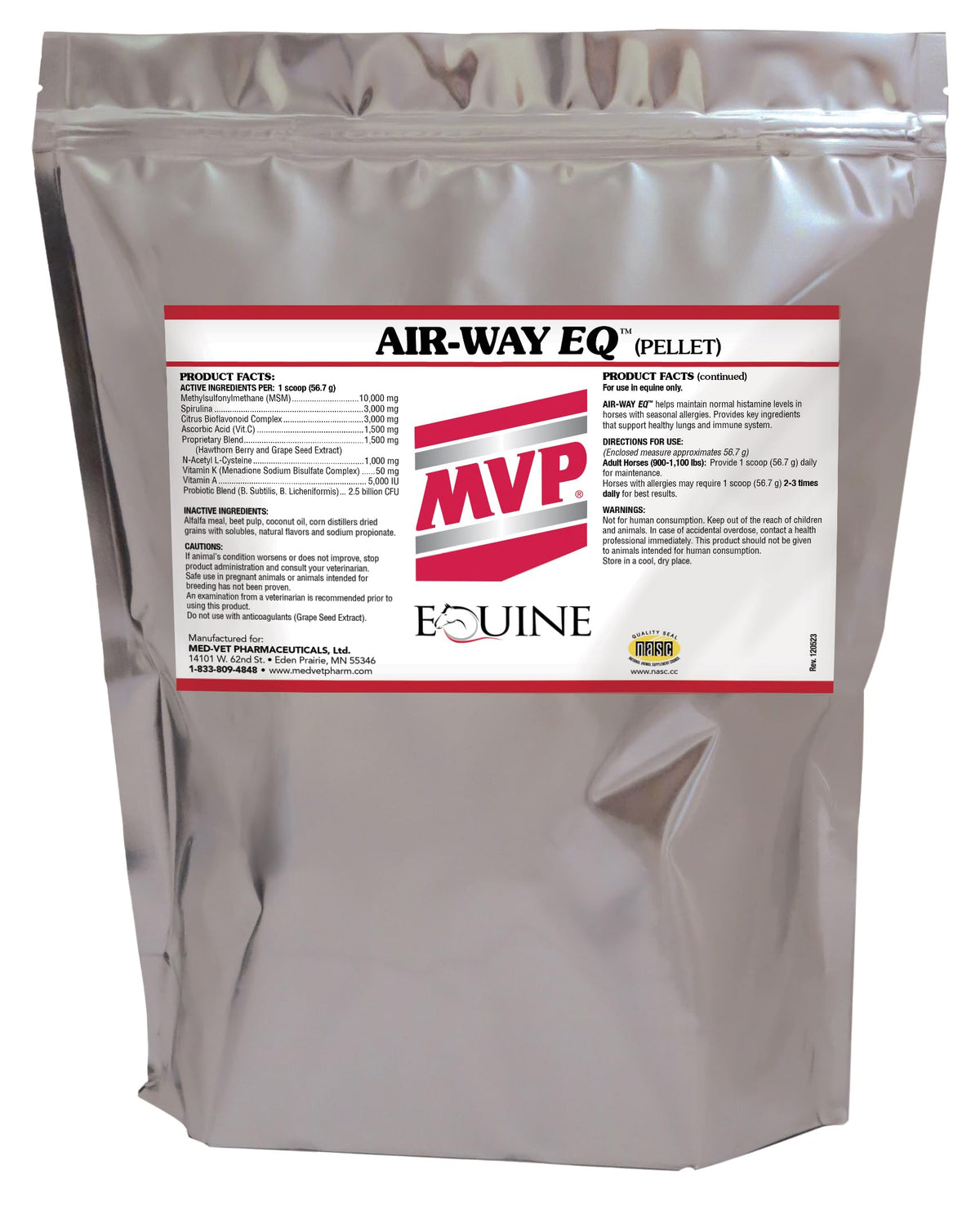 MVP Air-Way EQ complément alimentaire en granulés 5lb vue avant