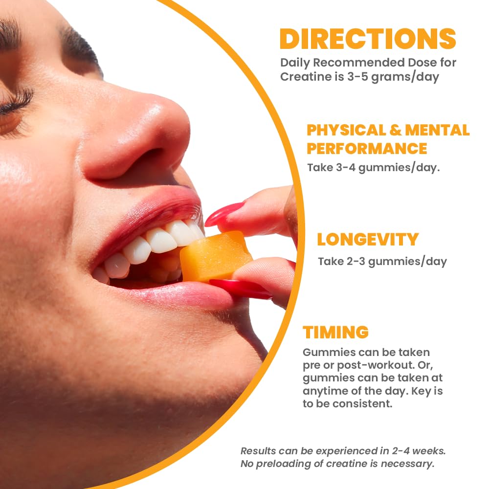 MX Wellness Gummies de Créatine Monohydrate avec des ingrédients naturels