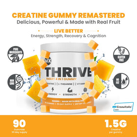 MX Wellness Gummies de Créatine Monohydrate emballage avec fruits