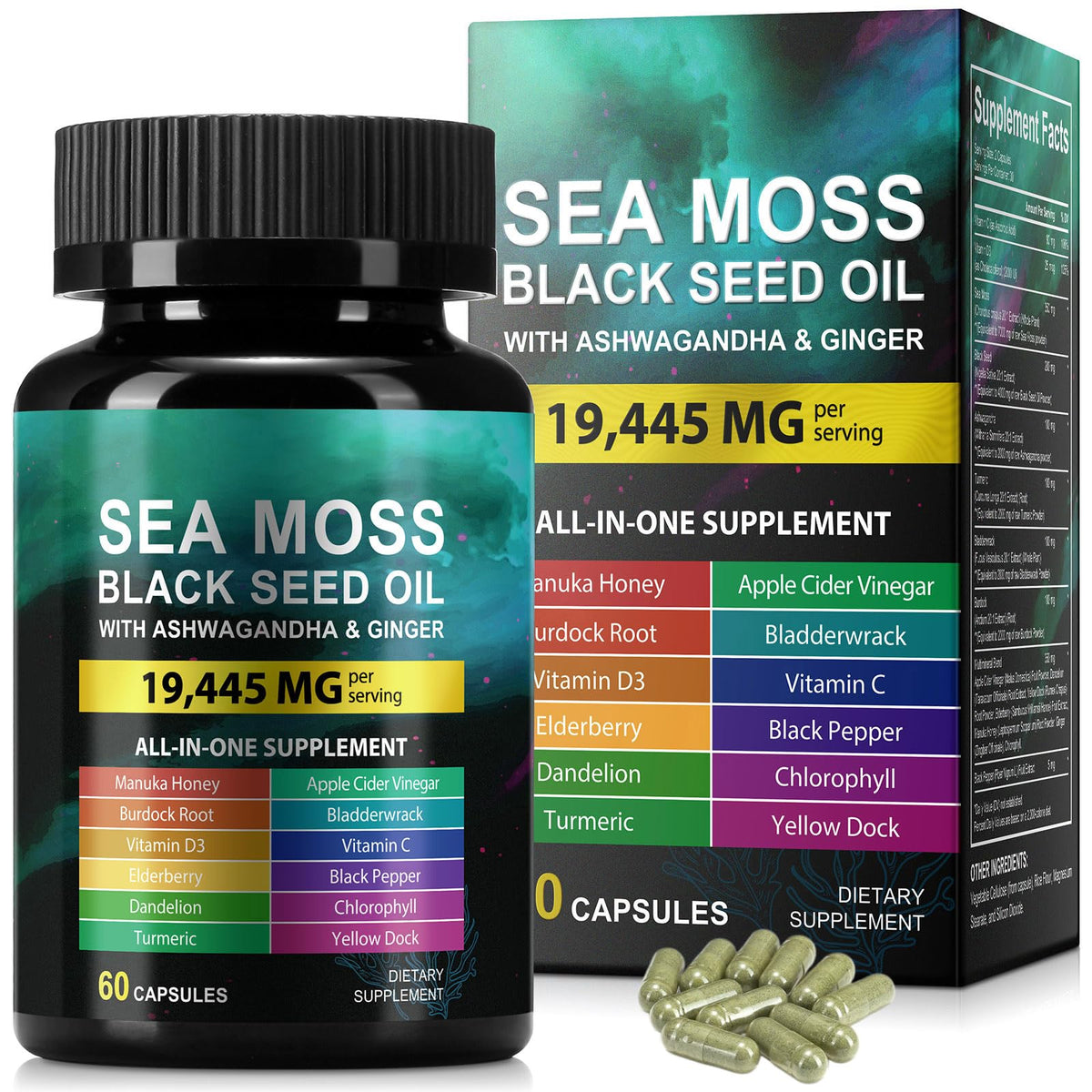 MXCZBSM Complément Alimentaire Algues Maritimes 60 Capsules vue avant
