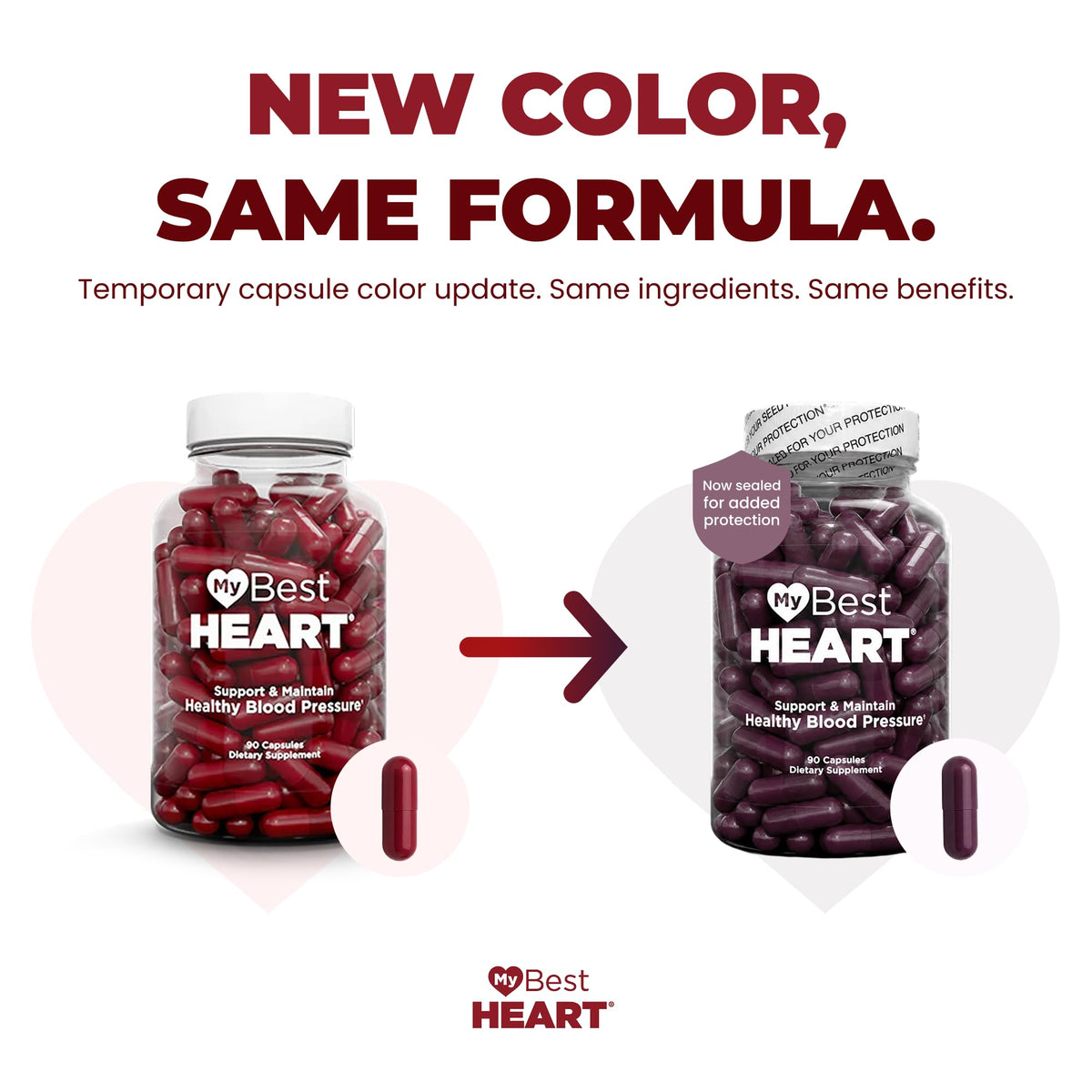 My Best Heart Complément Alimentaire 90 Capsules sur fond blanc