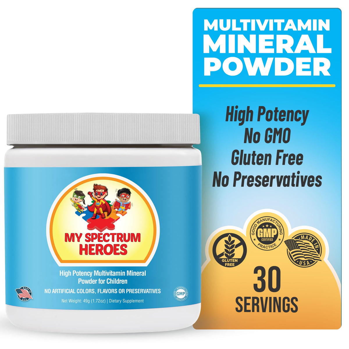 My Spectrum Heroes Poudre Multivitamine Enfants 100g - vue avant