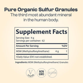 My Vida Origins Soufre Organique Pur granules avec cuillère de dosage