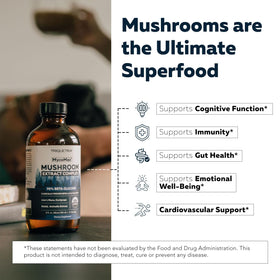 MycoMax Complex de Champignons 8 oz en gros plan de l'étiquette