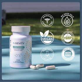MyGevity Ergothioneine 25mg vue de côté de la bouteille