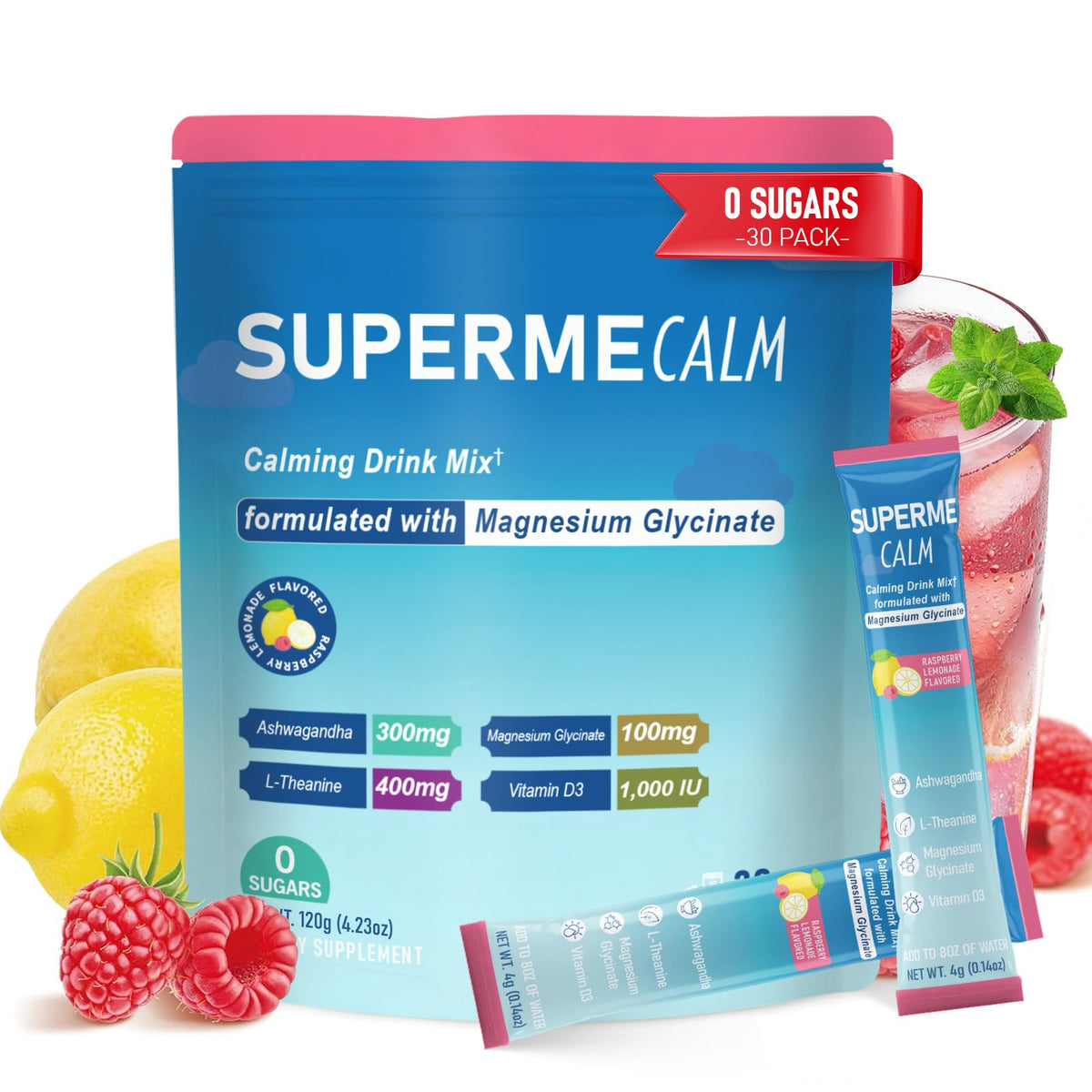 Mynzevirix Mélange de Boisson au Cortisol 30 sticks vue de face