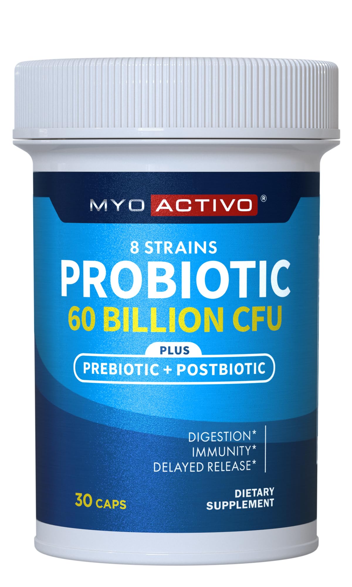 MyoActivo Probiotique 60 Milliards CFU, 30 capsules, vue de face