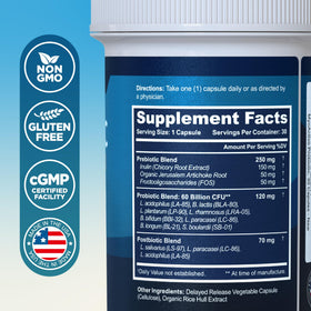 MyoActivo Probiotique, capsules avec étiquette détaillée