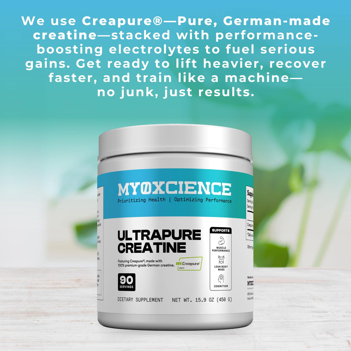 MYOXCIENCE Creapure créatine monohydrate 5g contenu