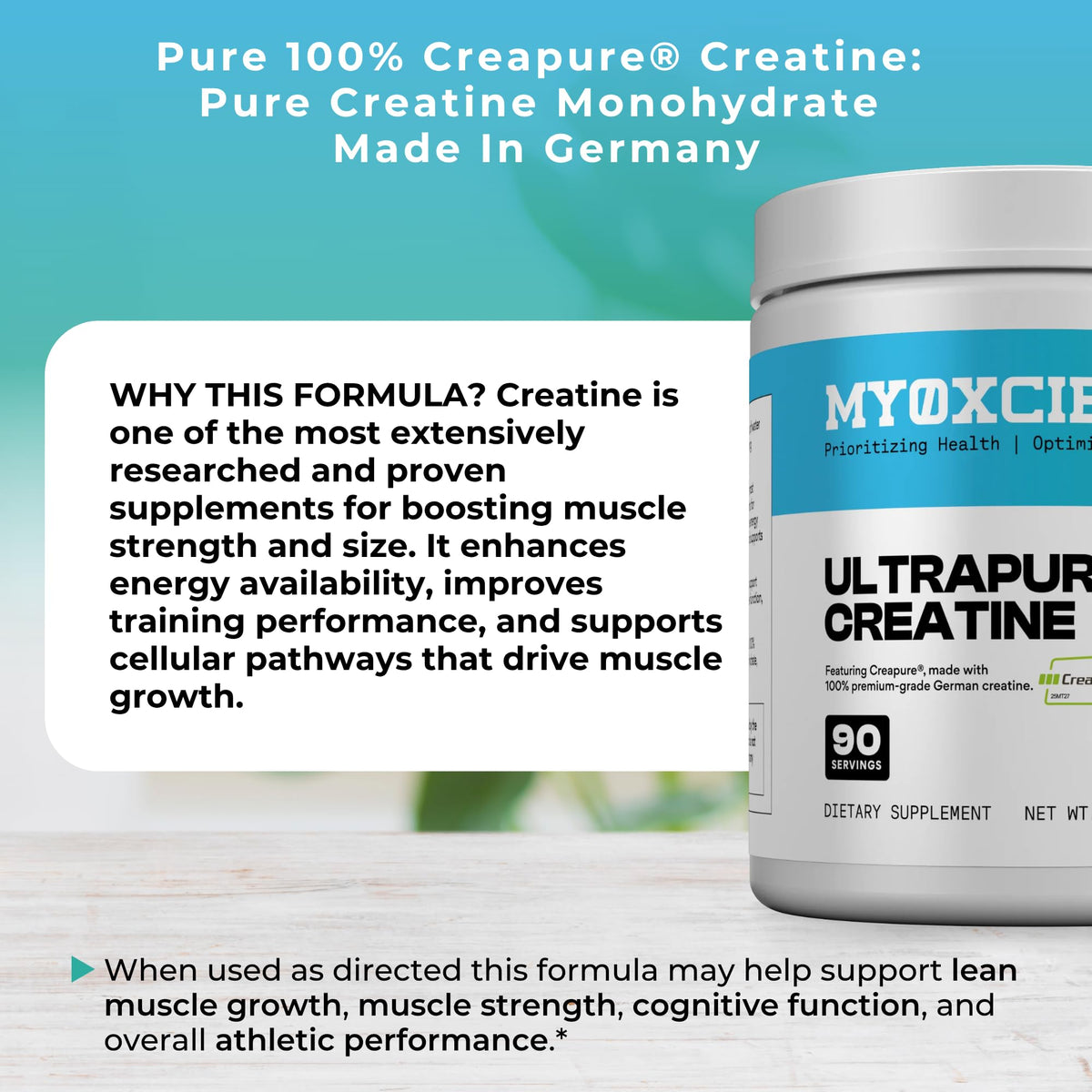 MYOXCIENCE Creapure créatine monohydrate 5g en mélange