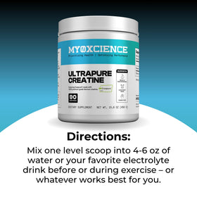 MYOXCIENCE Creapure créatine monohydrate 5g étiquette produit