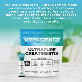 MYOXCIENCE Creapure Creatine Stix à mélanger dans un verre d'eau
