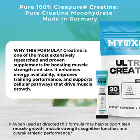 MYOXCIENCE Creapure Creatine Stix avec un smoothie