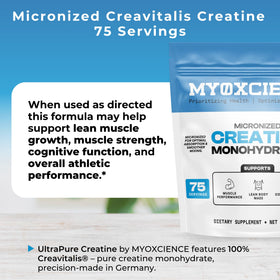 MYOXCIENCE Creavitalis Créatine Micronisée 390g en utilisation