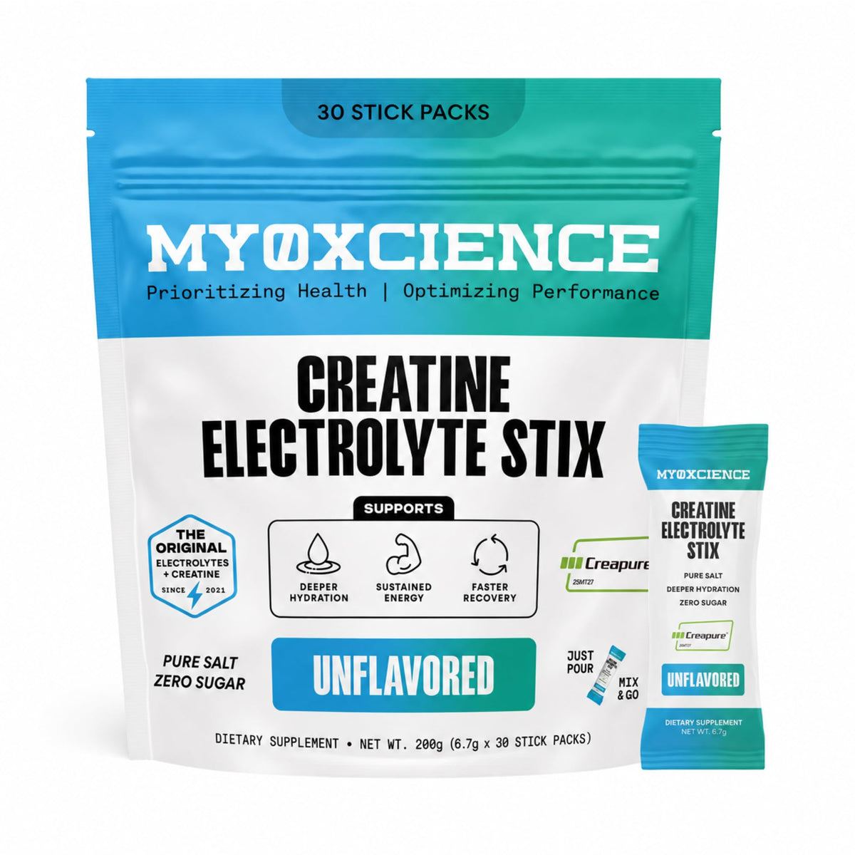 MYOXCIENCE Electrolyte STIX boîte de 30 stick-packs vue de face