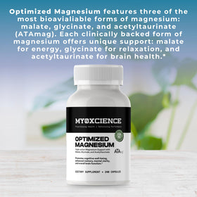 MYOXCIENCE Magnésium Glycinate + Taurate 80 Servings 265g capsules close-up