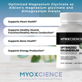 MYOXCIENCE Magnésium Glycinate + Taurate 80 Servings 265g side view