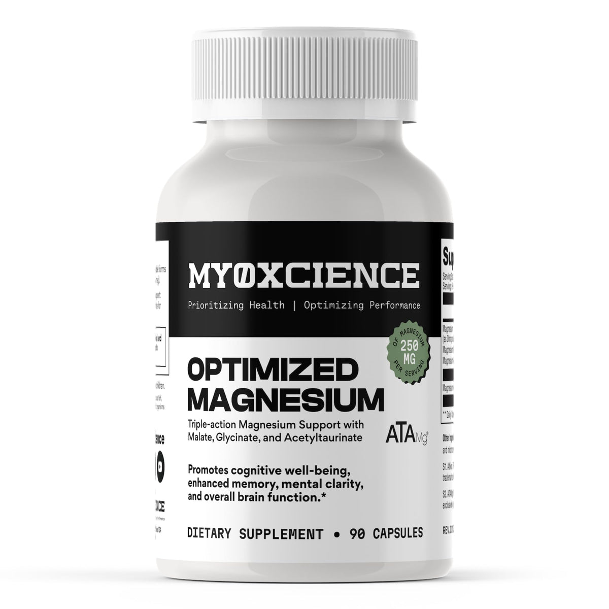 MYOXCIENCE Magnésium Glycinate + Taurate boîte vue de face