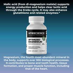 MYOXCIENCE Magnésium Glycinate + Taurate capsules dans une main