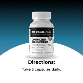 MYOXCIENCE Magnésium Glycinate + Taurate sur une table en bois