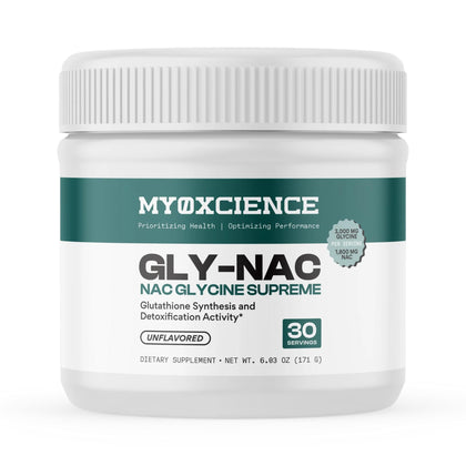 MYOXCIENCE NAC Glycine 30 Servings N-Acetyl-L-Cystéine et Glycine en pot