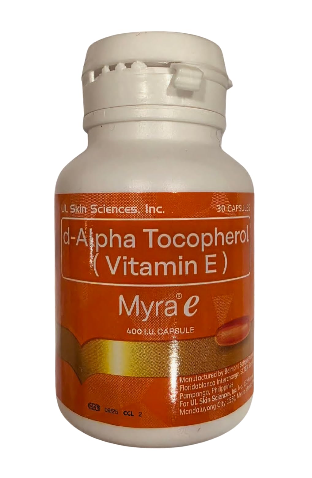 Myra E 400 UI Vitamine E boîte de 30 capsules