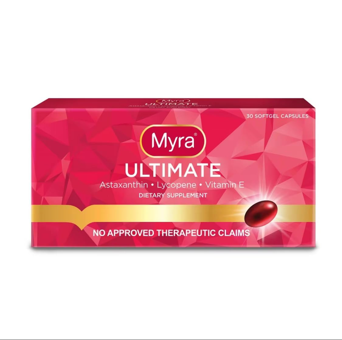 Myra Ultimate 30 Capsules Softgel vue avant avec emballage
