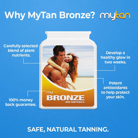 MyTan Bronze Pack Jumeau sur une table en bois