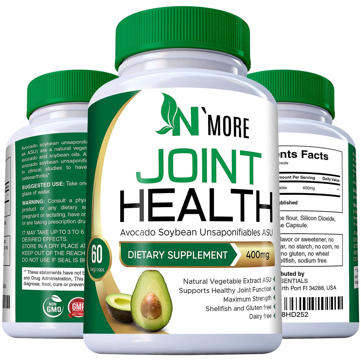 N'More Complément Alimentaire Avocat Soja 400 mg - vue arrière