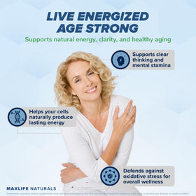 NAD+ liposomal 1500mg et resvératrol sur une surface en bois