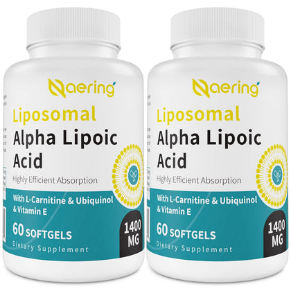 Naering Acide Alpha Lipoïque Liposomal 1400mg gélules devant l'emballage