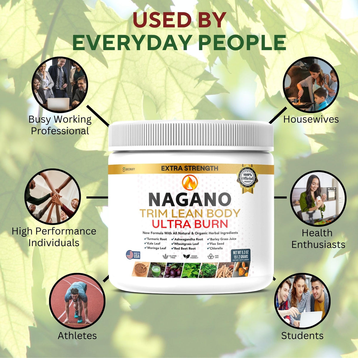 Nagano Trim Poudre Superaliment Bio 150g emballage arrière