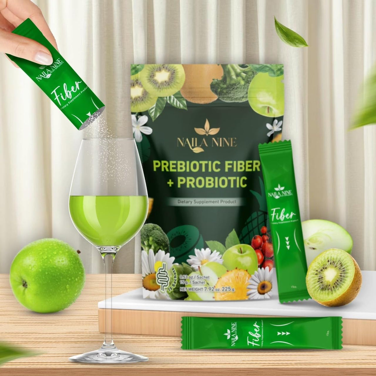 NAILA NINE boîte de 15 sachets de complément alimentaire en poudre
