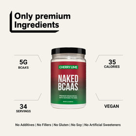 NAKED BCAA Poudre Cherry Lime 501g avec une cuillère doseuse