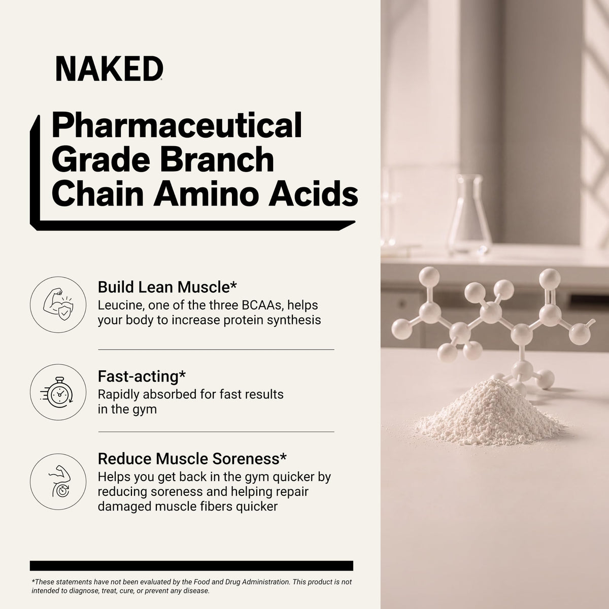 NAKED BCAA Poudre Cherry Lime 501g étiquette et informations nutritionnelles