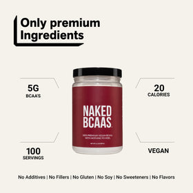 NAKED BCAAs 500g avec cuillère doseuse à côté