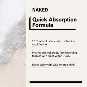 NAKED BCAAs 500g sur un fond de gym