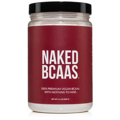 NAKED BCAAs 500g vue de l'avant avec étiquette claire