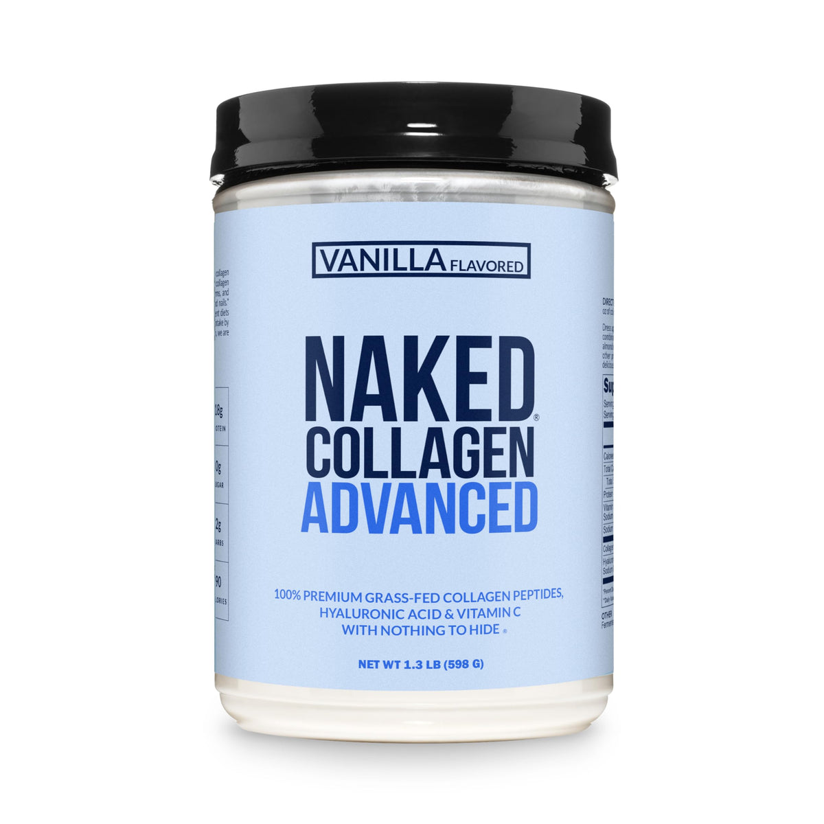 NAKED Collagen Advanced poudre de collagène vanille 762g vue de face