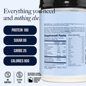 NAKED Collagen Advanced poudre de collagène vanille en préparation d'un smoothie