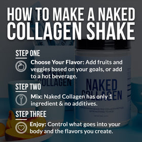 NAKED Collagen Poudre Vanille 699g en utilisation avec un café
