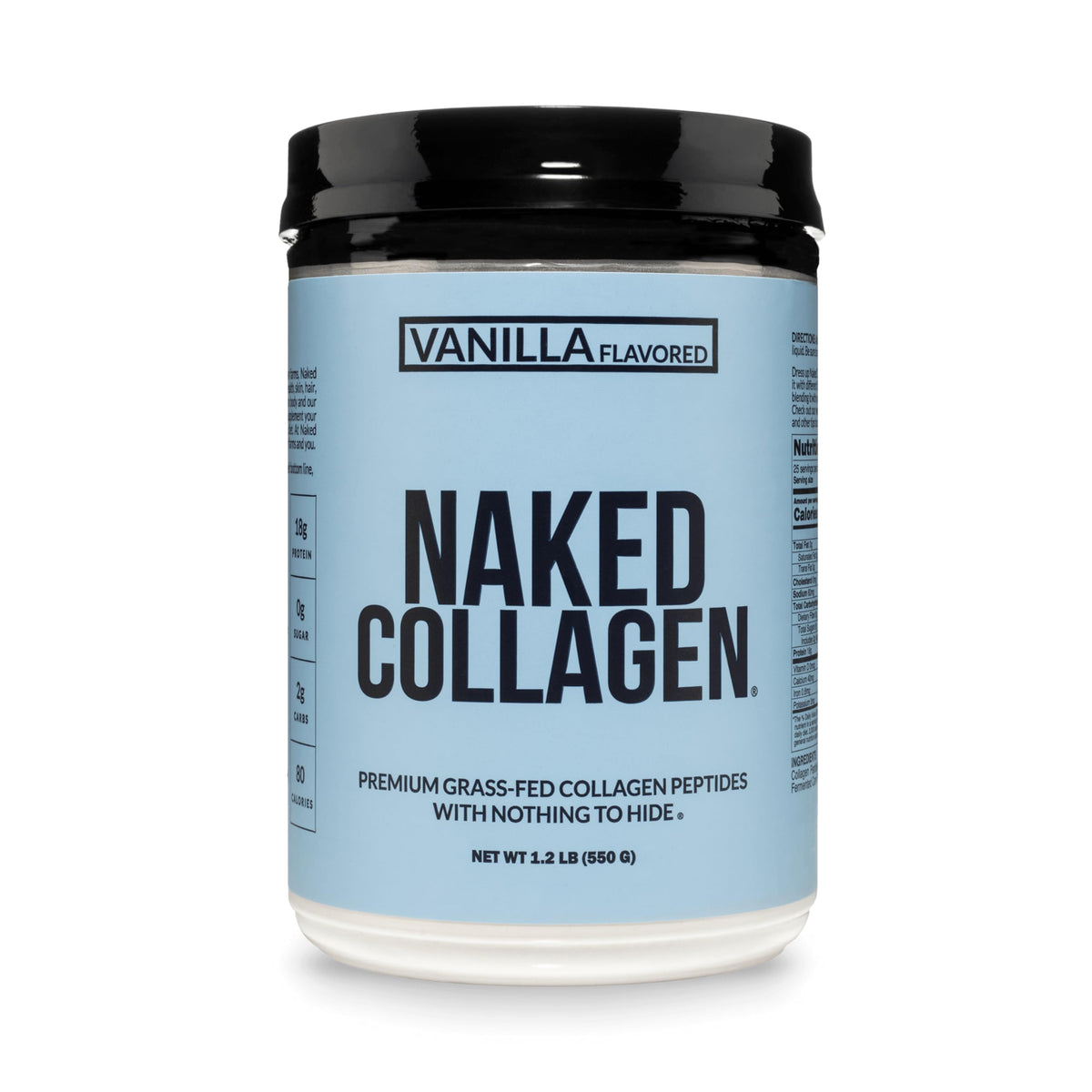 NAKED Collagen Poudre Vanille 699g vue avant avec emballage
