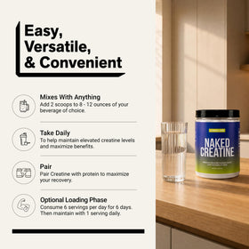 NAKED Creatine Monohydrate Citron Lime 1000 g vue de dos