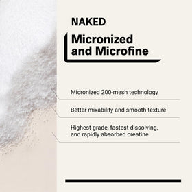 NAKED Créatine Monohydrate Citron Lime 500g dans un verre d'eau