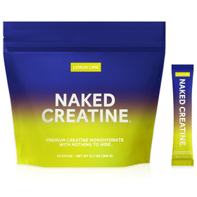 NAKED Créatine Monohydrate Micronisée Citron Lime Stick Packs vue de face