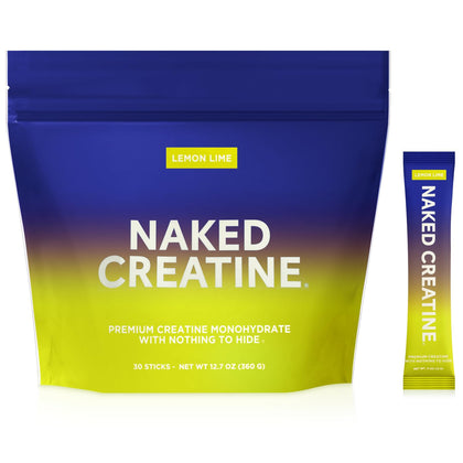NAKED Créatine Monohydrate Micronisée Citron Lime Stick Packs vue de face