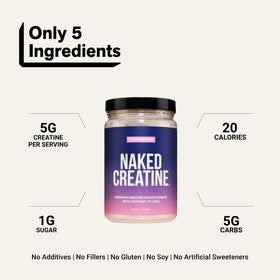NAKED Créatine Monohydrate Saveur Fraise 581g en poudre