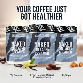 NAKED Crème de Café au Collagène Vanille 689g - étiquette et informations nutritionnelles