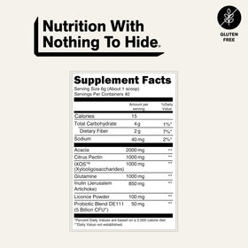 NAKED Gut complément alimentaire en poudre étiquette détaillée