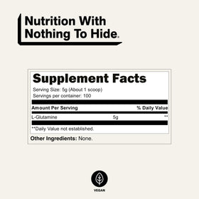 NAKED L-Glutamine 500g avec d'autres compléments